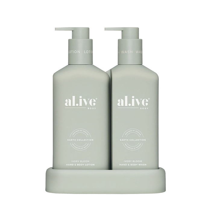 al.ive body Ivory Bloom Wash & Lotion Compact Duo