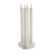 Flameless LED Set/4 Taper Candles with Rechargeable Base