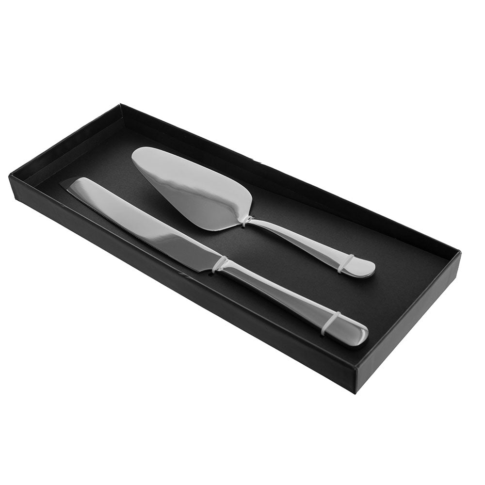 Silver 2pc Stainless Steel Cake Server Set