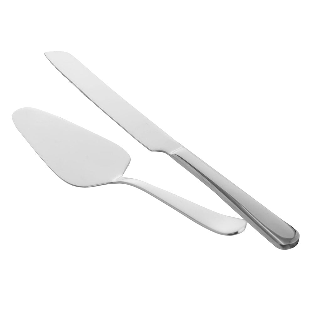 Silver 2pc Stainless Steel Cake Server Set
