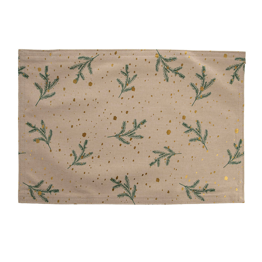 Natural Christmas Sprig Print  33x48cm Placemat