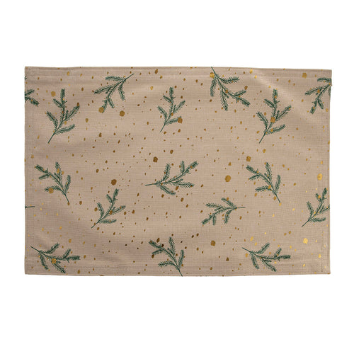 Natural Christmas Sprig Print  33x48cm Placemat