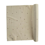 Cream with Printed Stars 35x200cm Velvet Runner