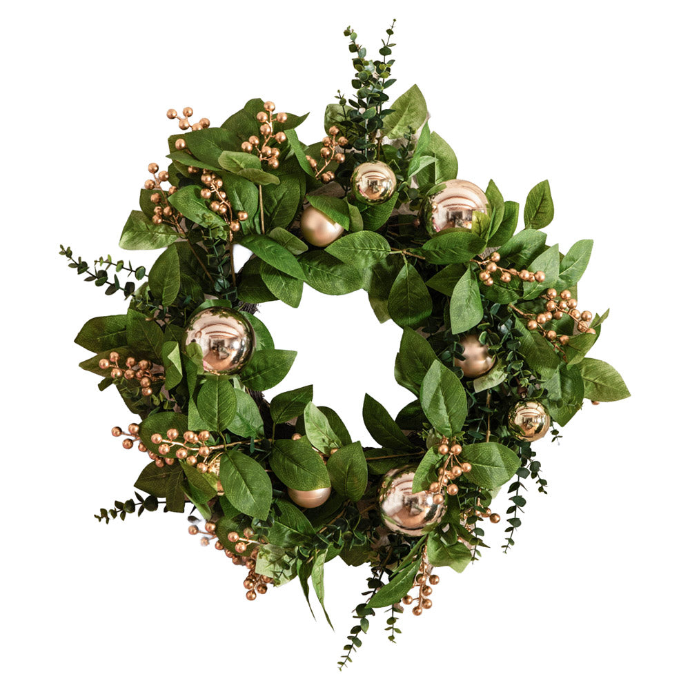 Gold Berries & Baubles 56cm Wreath