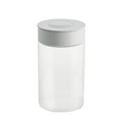 Glass with Shiny White Press Lid 1L Storage Jar