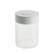 Glass with Shiny White Press Lid 700mL Storage Jar