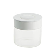 Glass with Shiny White Press Lid 400mL Storage Jar