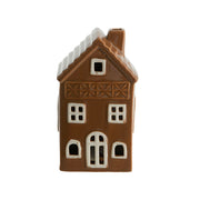 Gingerbread 13x8cm Christmas House Ornament with LED