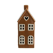 Gingerbread 21x9cm Christmas House Ornament with LED
