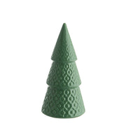 Forest Green 19x9cm Ceramic Christmas Cone