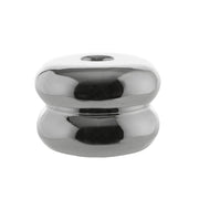 Chrome Finish 6x8cm Ceramic Taper Candle Holder