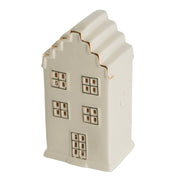 White 16x9x7cm House with LED Christmas Ornament