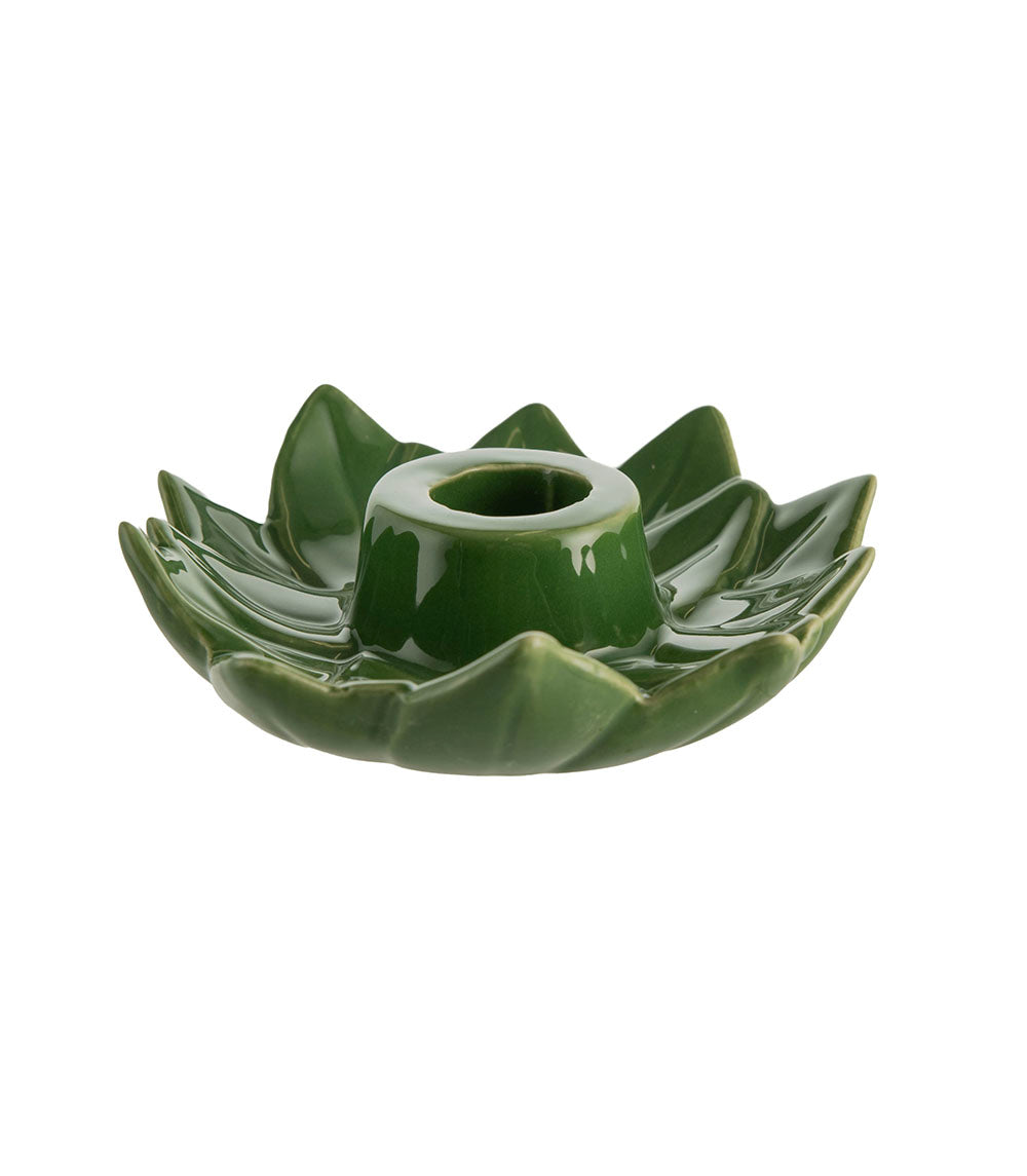 Forest Flower 12cm Ceramic Taper Candle Holder