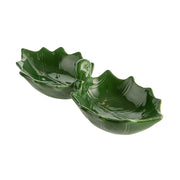 Forest Leaves 29x11cm Ceramic Double Serving Dish