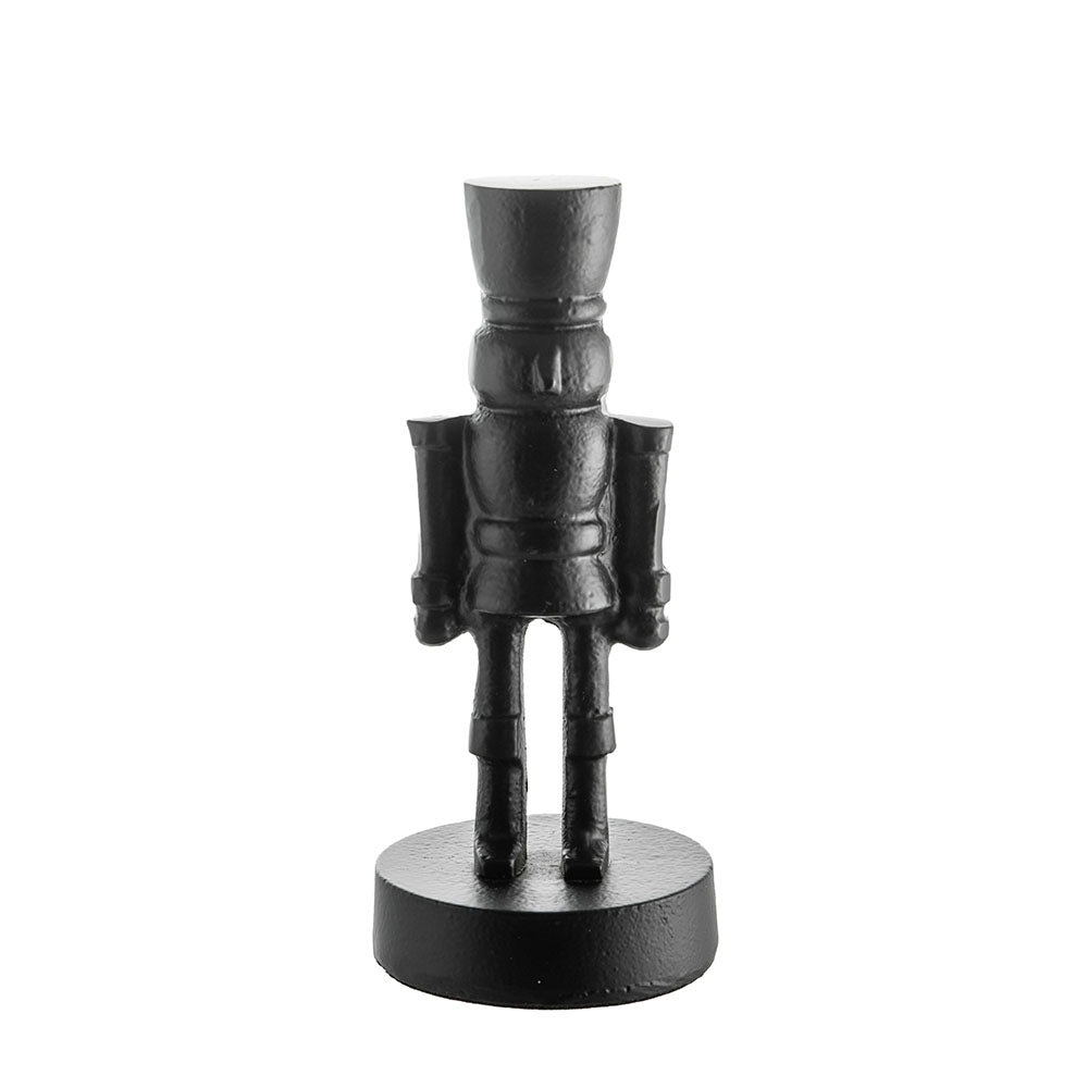 Matt Black 17cm Nut Cracker Ornament