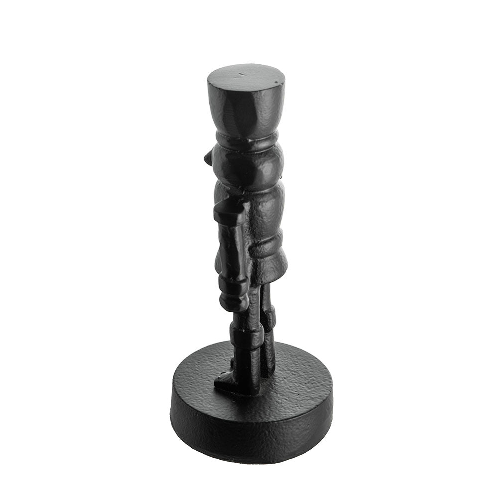 Matt Black 17cm Nut Cracker Ornament