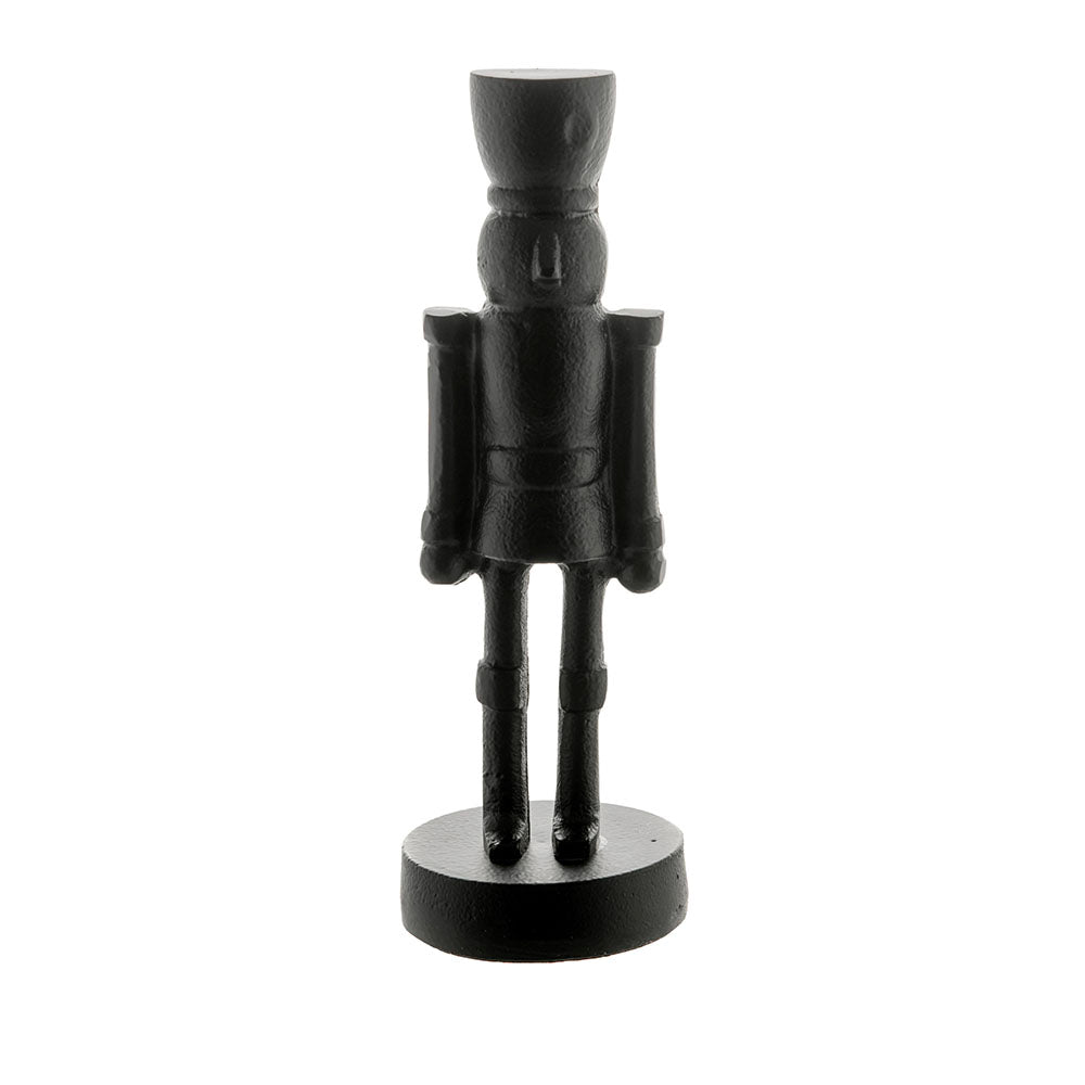 Matt Black 22cm Nut Cracker Ornament