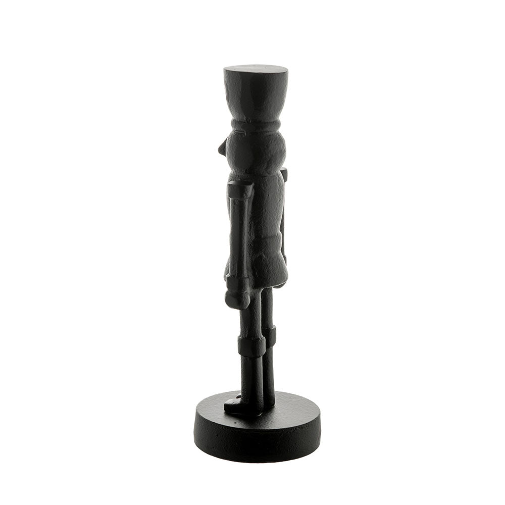 Matt Black 22cm Nut Cracker Ornament