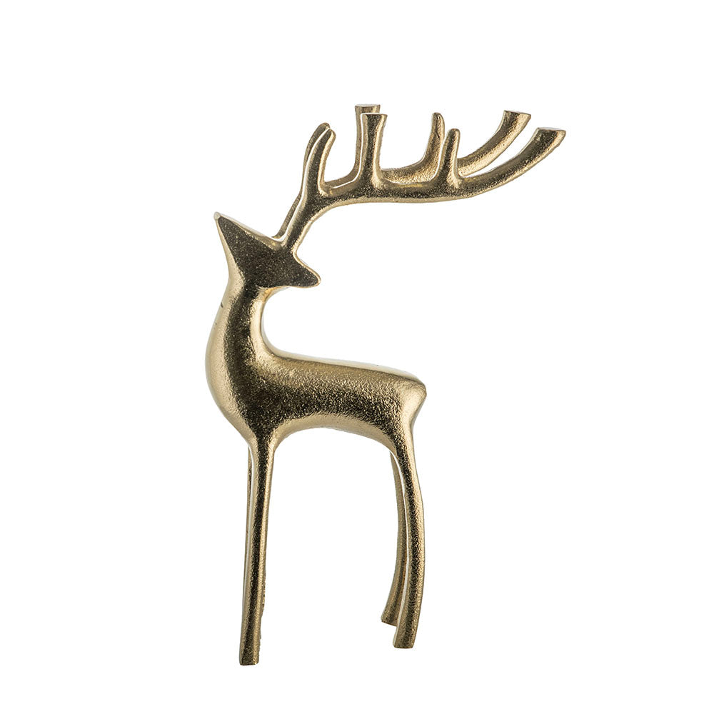 Antique Gold 27cm Reindeer Ornament