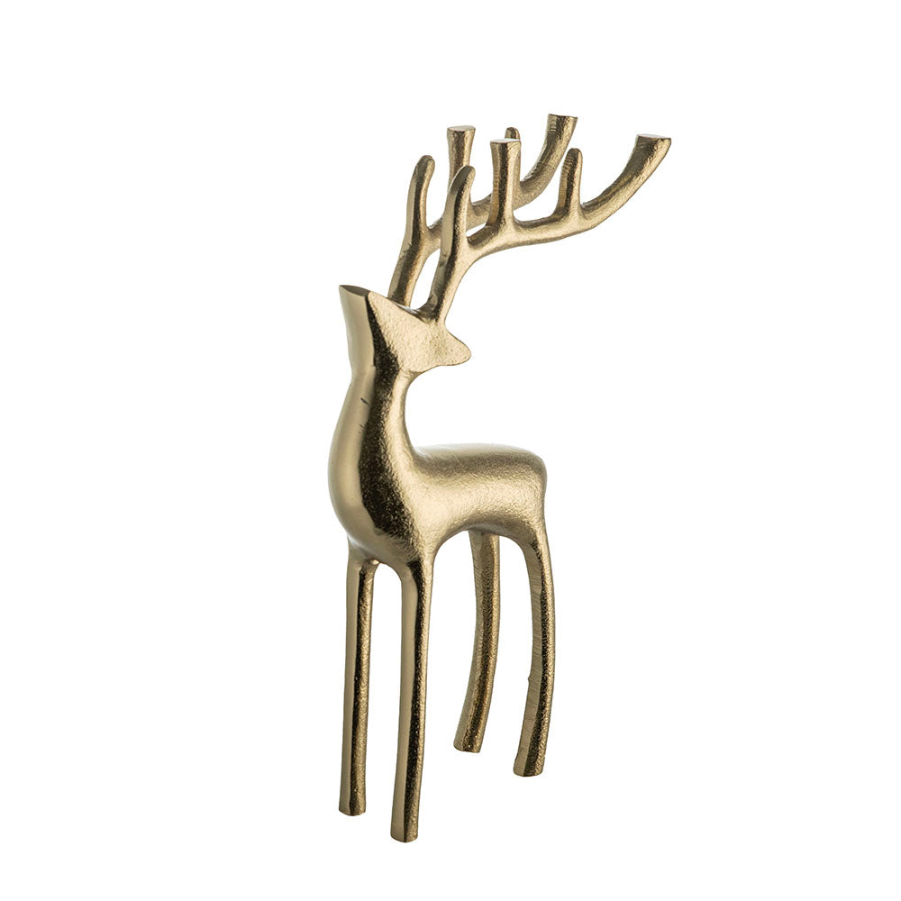 Antique Gold 27cm Reindeer Ornament