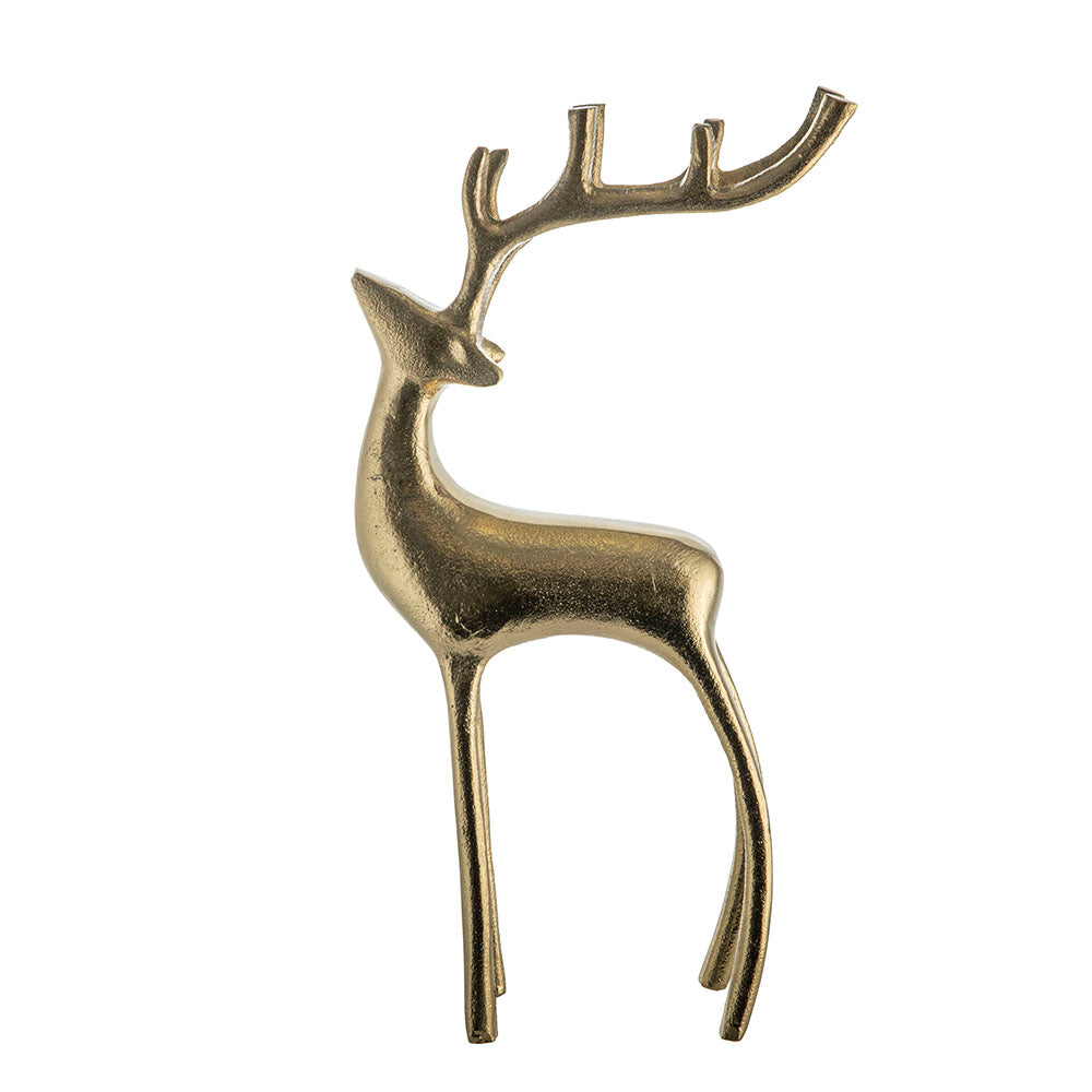 Antique Gold 32cm Reindeer Ornament