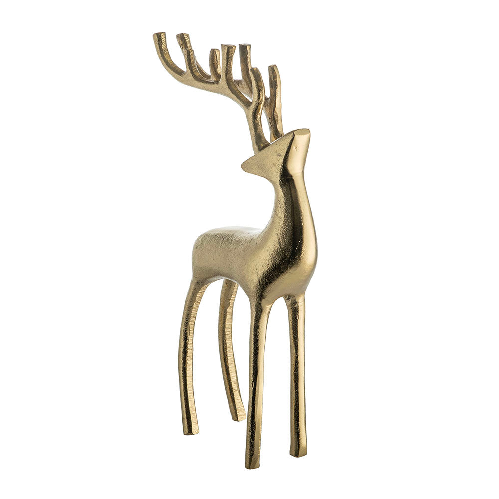 Antique Gold 32cm Reindeer Ornament