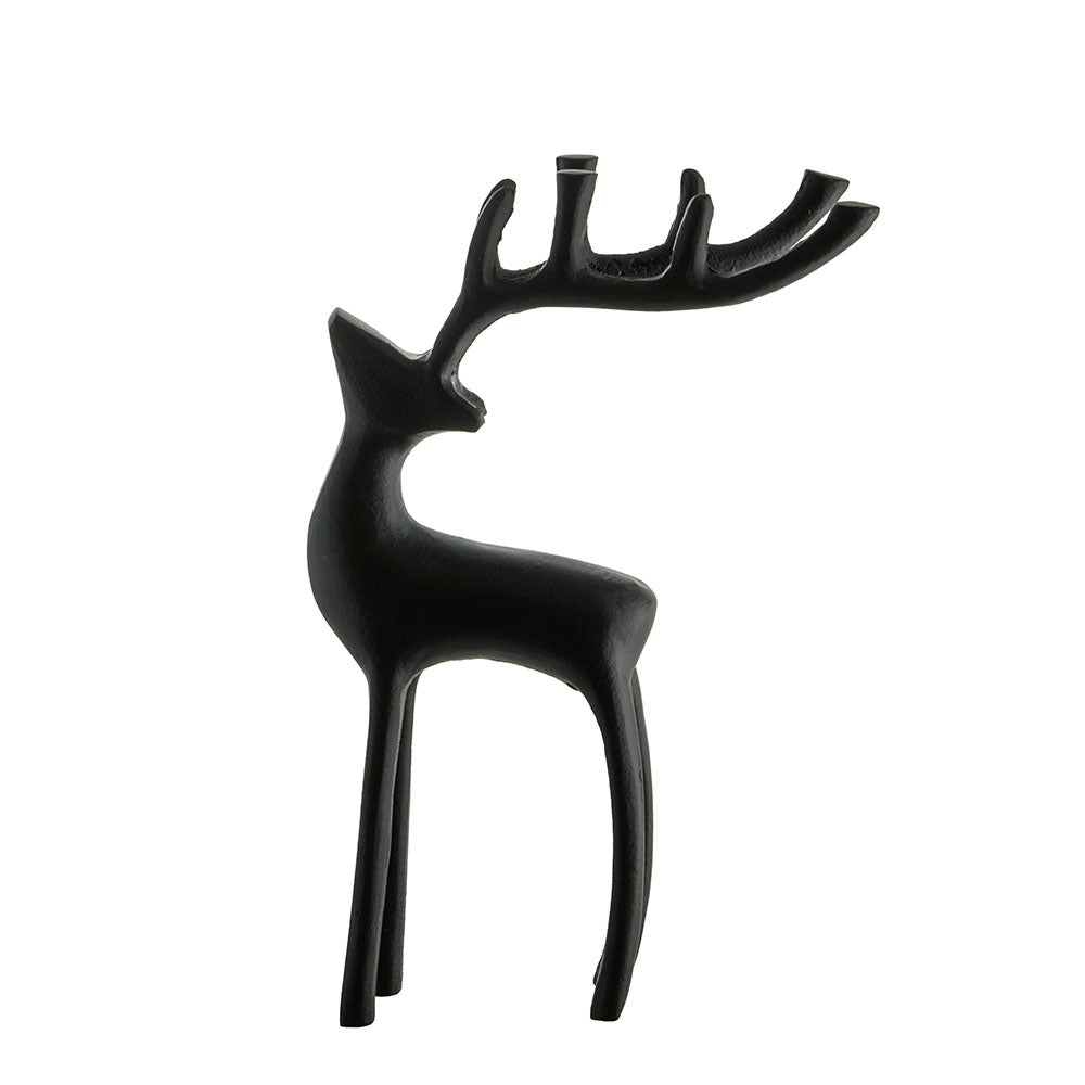 Matte Black 27cm Reindeer Ornament