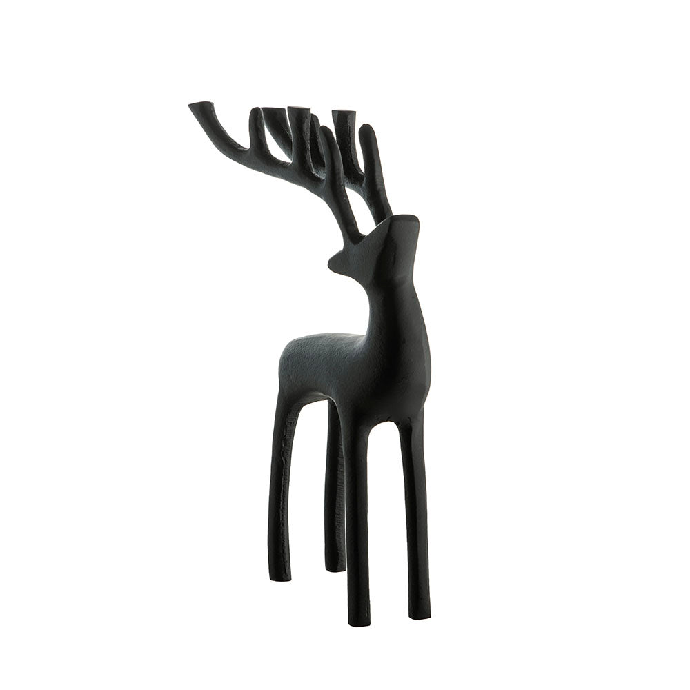 Matte Black 27cm Reindeer Ornament
