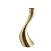 Brushed Gold  18.5cm Taper Candle Holder