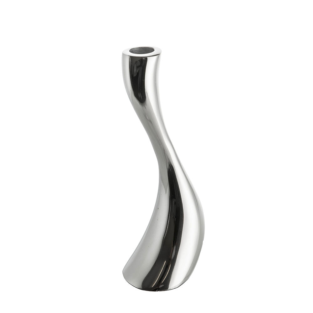 Nickel 23.5cm Taper Candle Holder