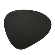 Black Pebble Shape 37x44cm PU Faux Leather Placemat