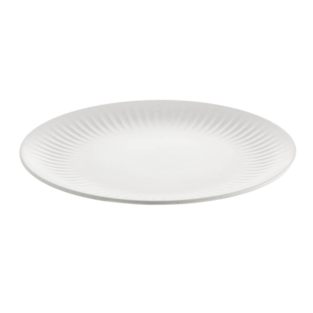 Speckle White Ripple Round 30cm Melamine Plate