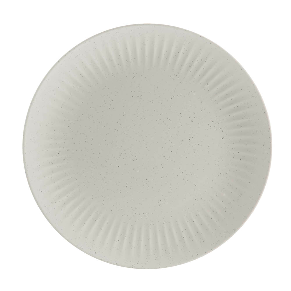 Speckle White Ripple Round 30cm Melamine Plate