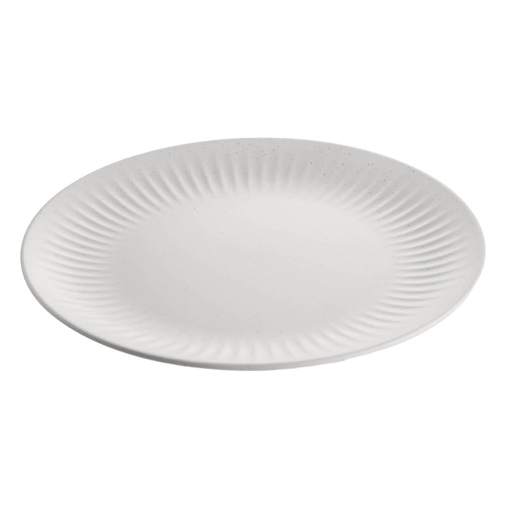 Speckle White Ripple Round 30cm Melamine Plate