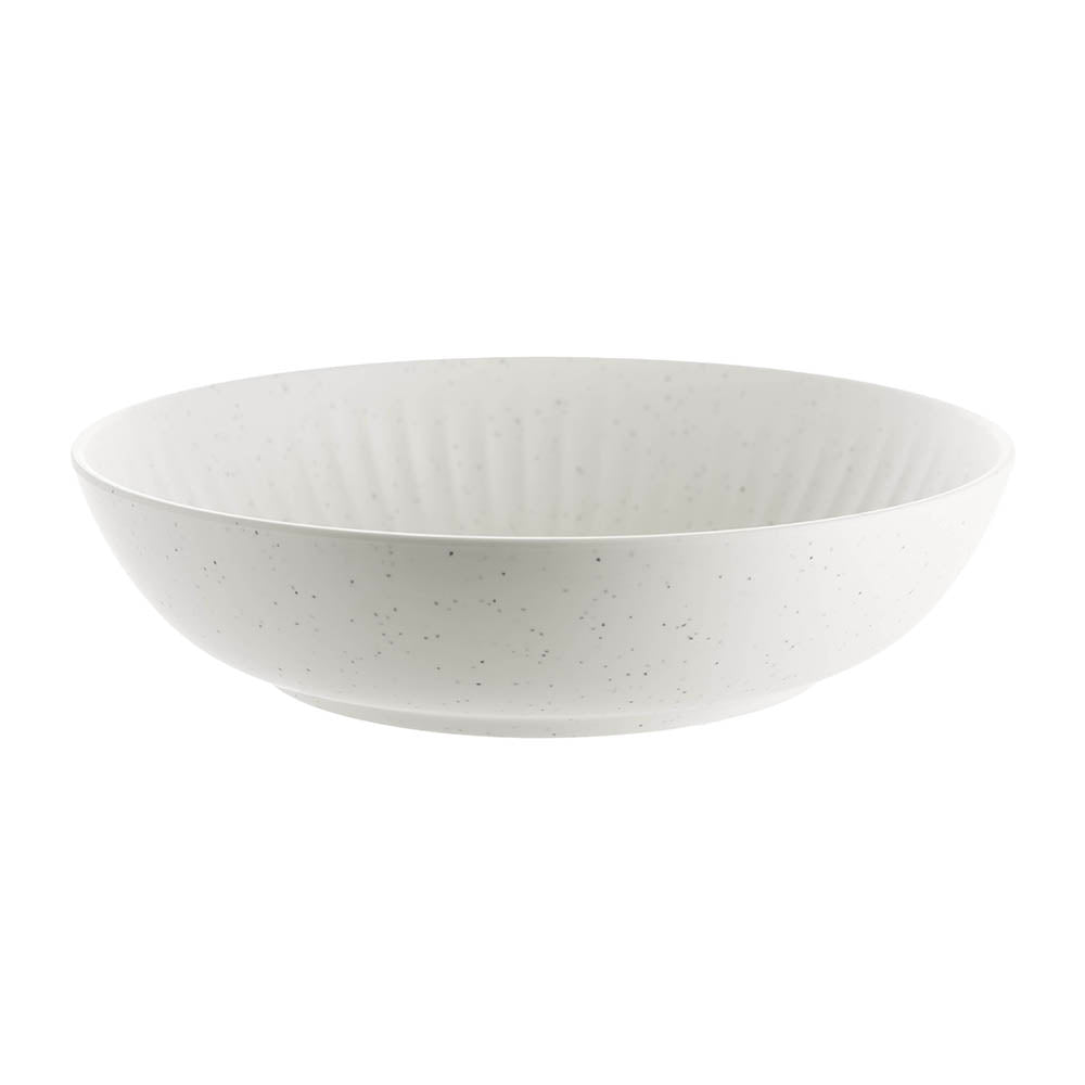 Speckle White Ripple Round 21cm Melamine Bowl