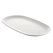 Speckle White Ripple Oval 37x20cm Melamine Platter