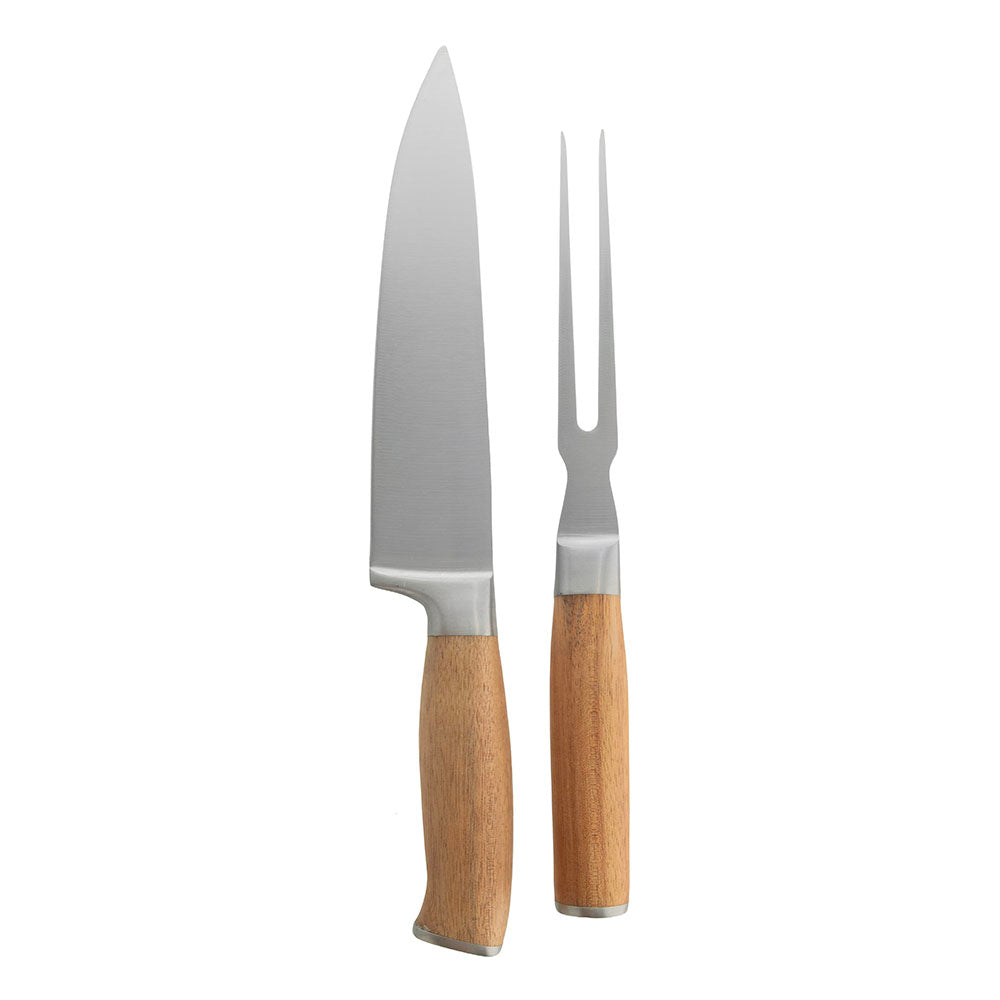 Otto 33.5cm Set/2 Carving Knife with Acacia Wooden Handle
