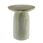 Green Marble Look Pillar 43x52cm Side Table