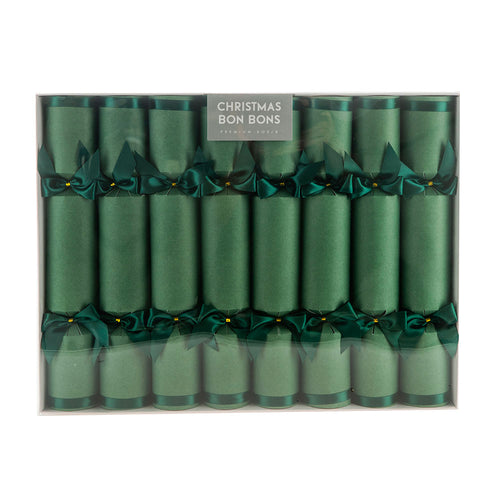 Matte Green with Green Ribbon 8pc Christmas Bon Bons
