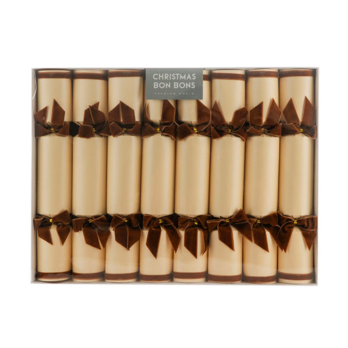Cream with Velvet Ribbon 8pc Christmas Bon Bons