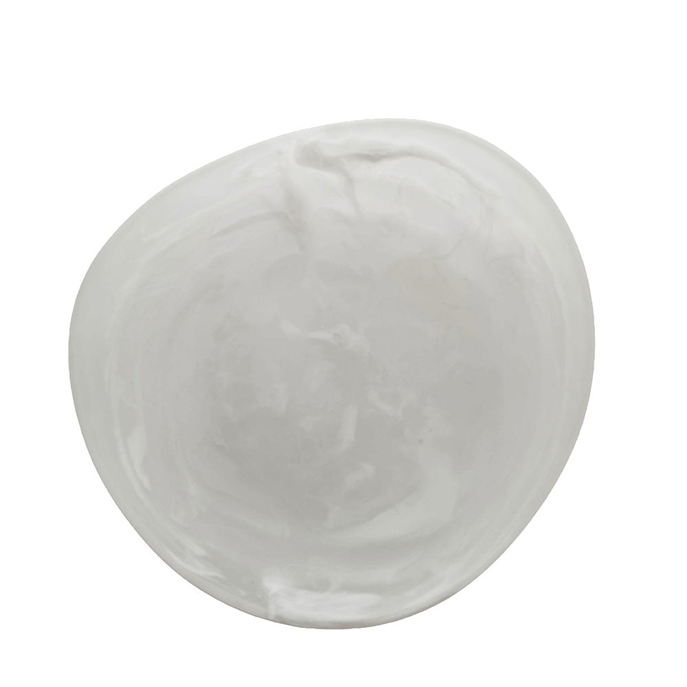 Resin White 28x8cm Organic Bowl