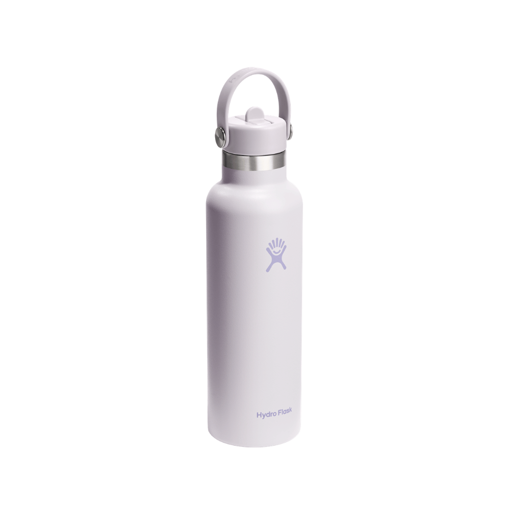 Hydro Flask Standard Mouth Cloud Pink Bottle with Flex Straw Cap 621mL