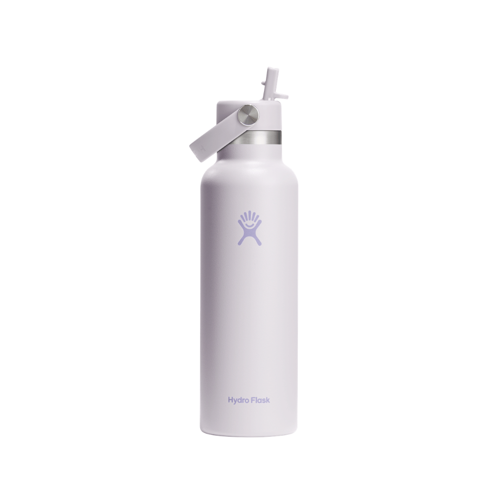 Hydro Flask Standard Mouth Cloud Pink Bottle with Flex Straw Cap 621mL