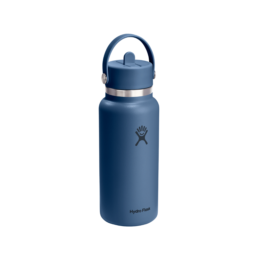Hydro Flask Wide Mouth Harbour Blue Bottle with Flex Straw Cap 946mL