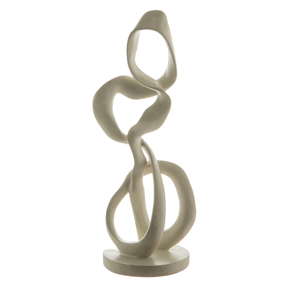Ivory 39cm Abstract Loop Sculpture