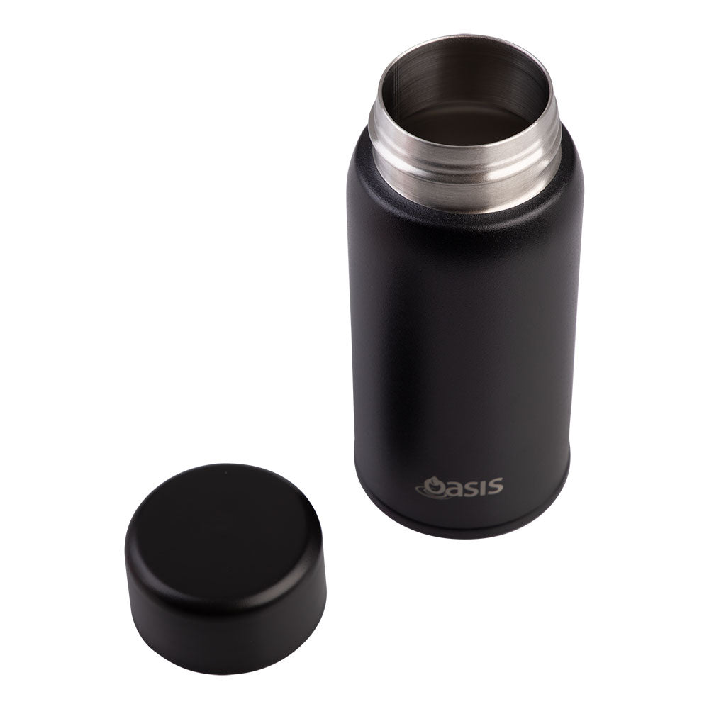 Oasis Mini-Mini Black 150mL Stainless Steel Double Wall Insulated Drink Bottle