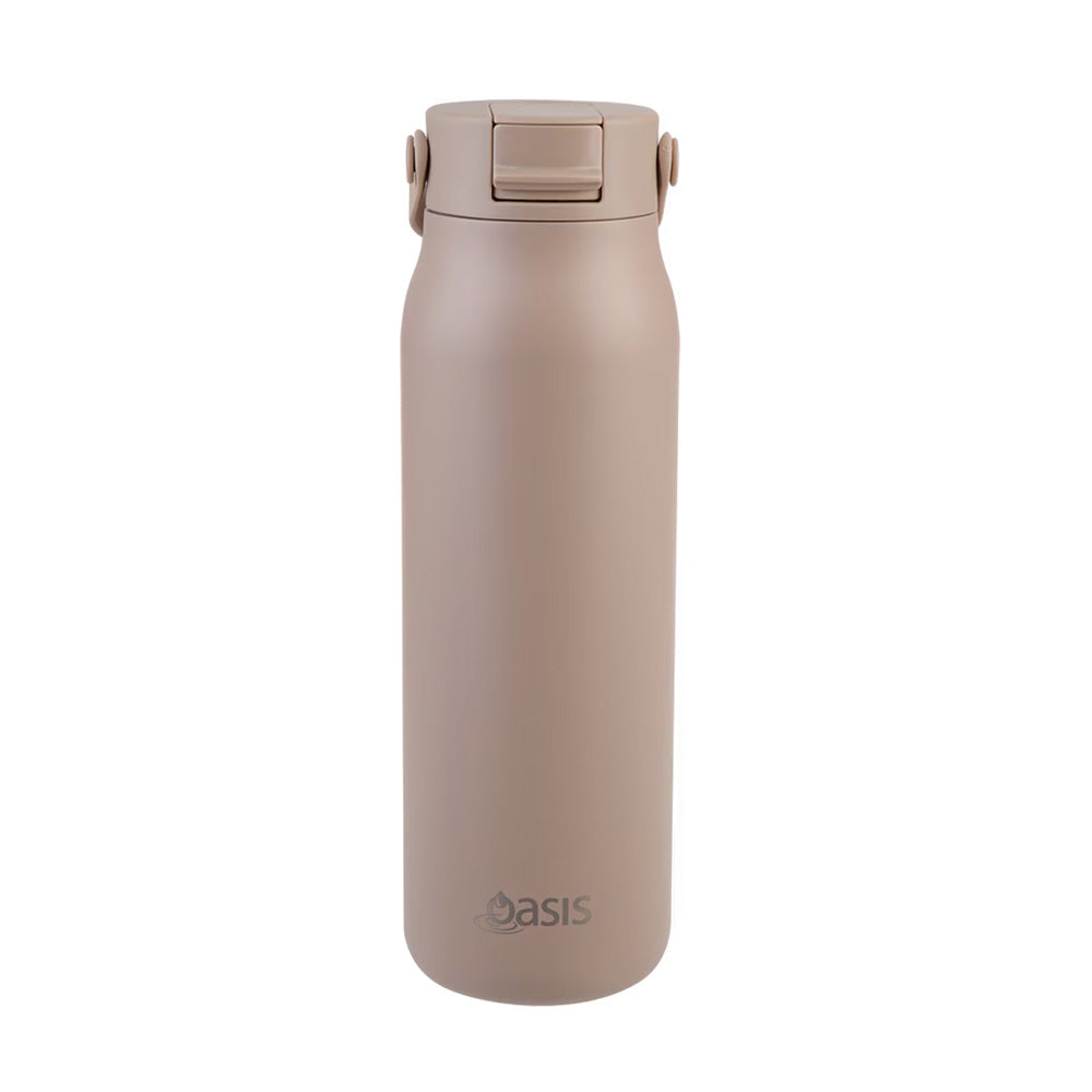 Oasis Sorrento Latte 900mL Ceramic Lined Stainless Steel Double Wall Insulated Sipper Bottle