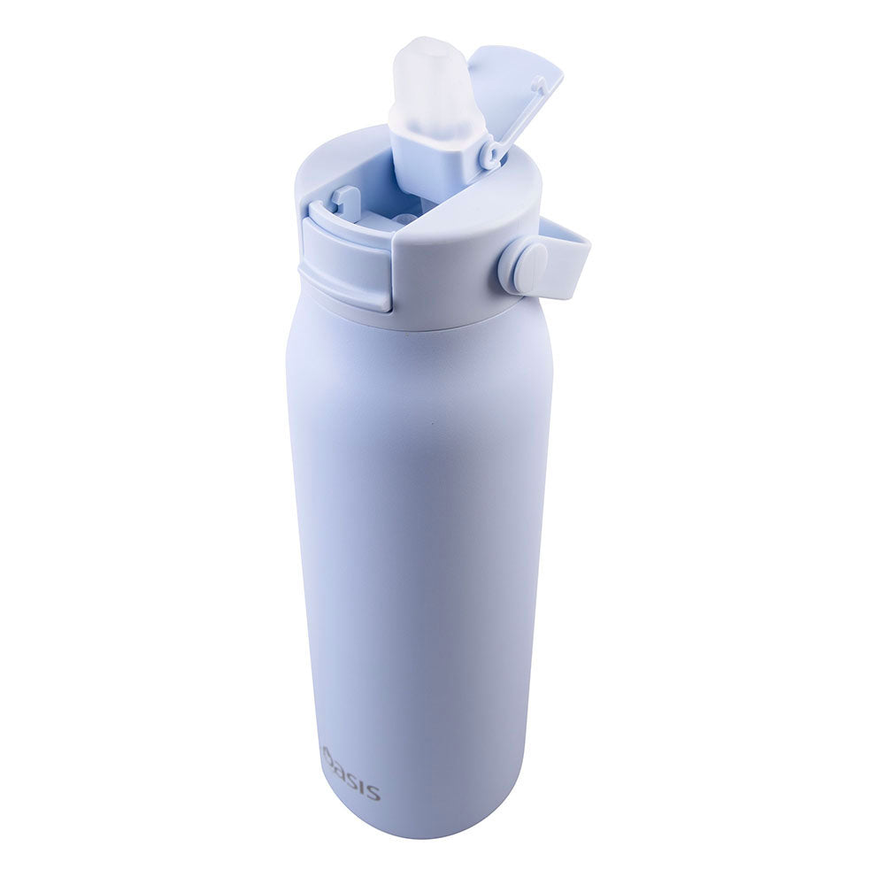 Oasis Sorrento Perriwinkle 900mL Ceramic Lined Stainless Steel Double Wall Insulated Sipper Bottle