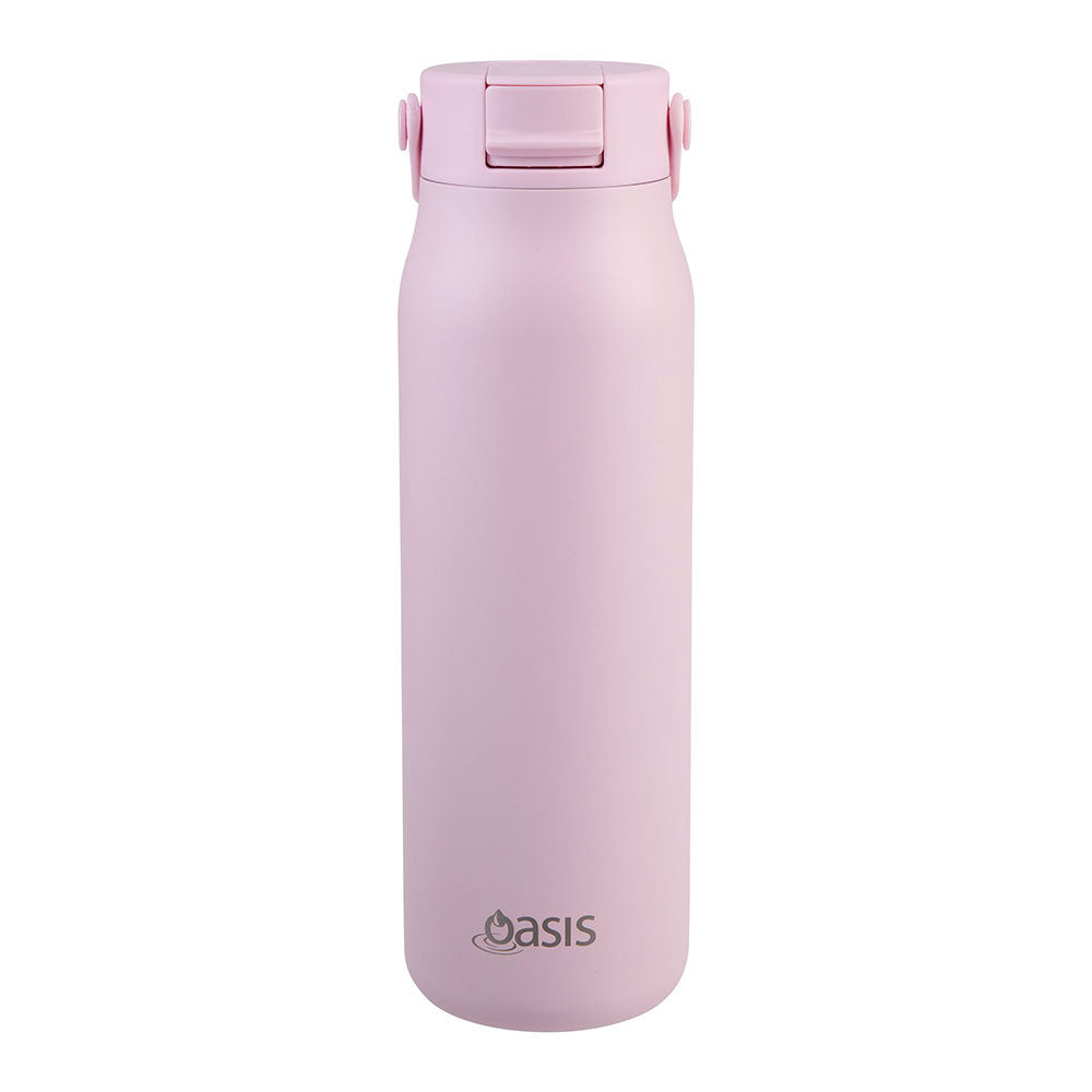 Oasis Sorrento Pink Lemonade 900mL Ceramic Lined Stainless Steel Double Wall Insulated Sipper Bottle