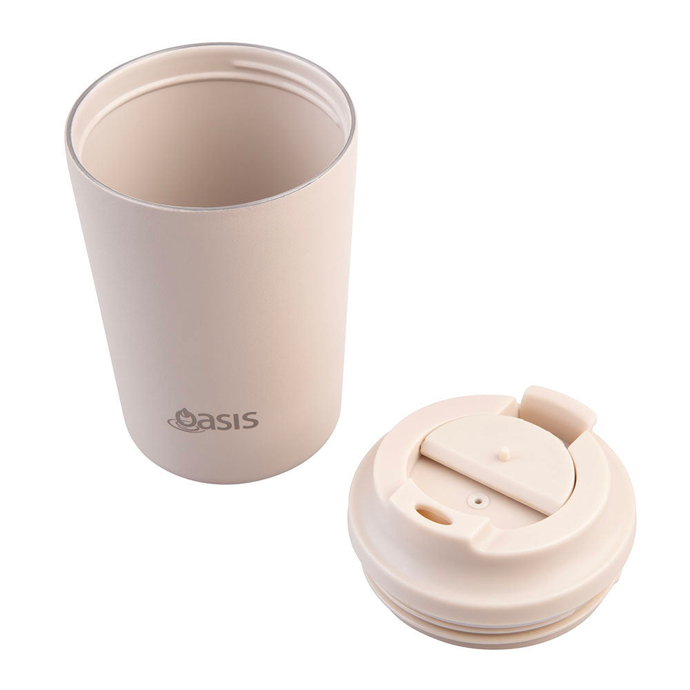 Oasis Oat 235mL Ceramic Lined Stainless Steel Double Wall Insulated Travel Cup